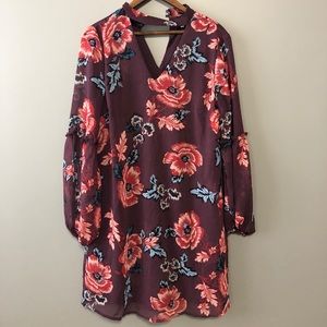Floral long sleeve dress
